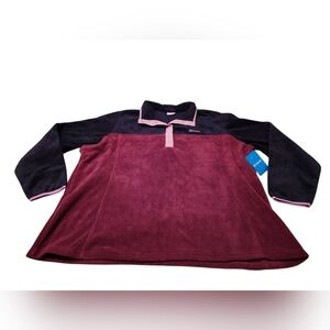 Women's 3X Columbia Benton Springs Half Snap Blue/Purple/Red Pullover Jacket